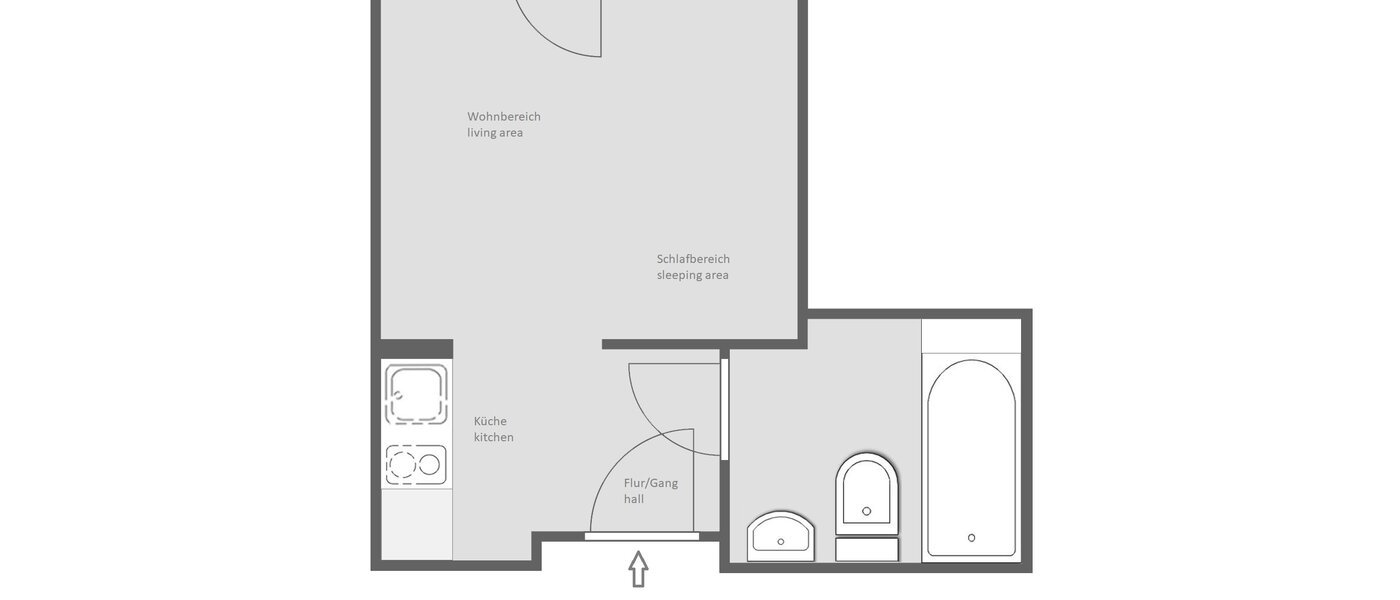 Плоский München Neuhausen 01 План поверху 14060