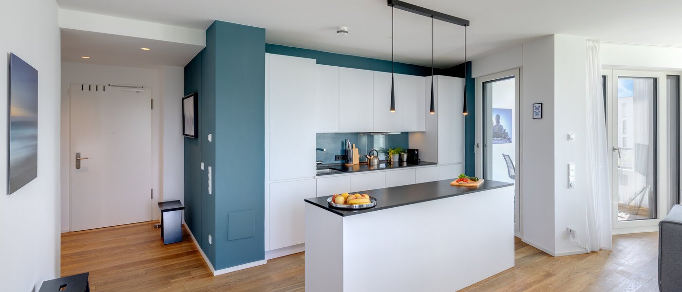 플랫 München Obersendling 04 거실 공간 14091