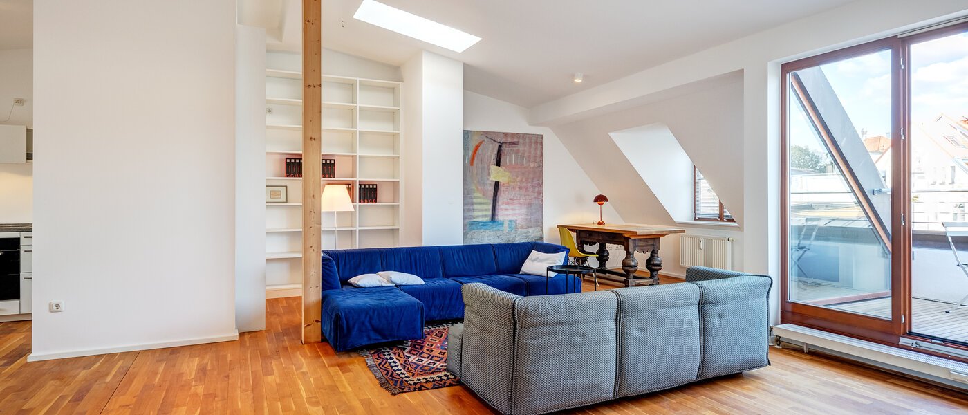 다락방 평면 München Isarvorstadt 02 거실 공간 14172