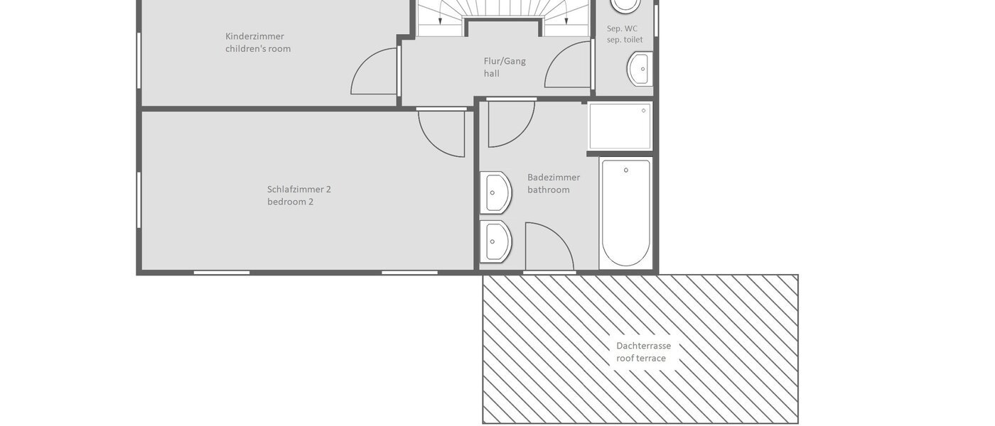 Двуетажна къща Ottobrunn 02 План на етажа 14180