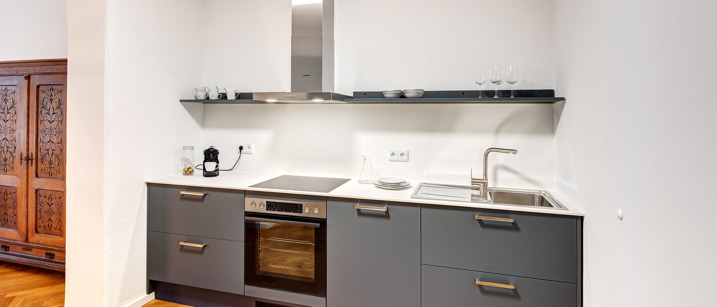 Плоский München Maxvorstadt - Museumsviertel 01 Кухня 14203