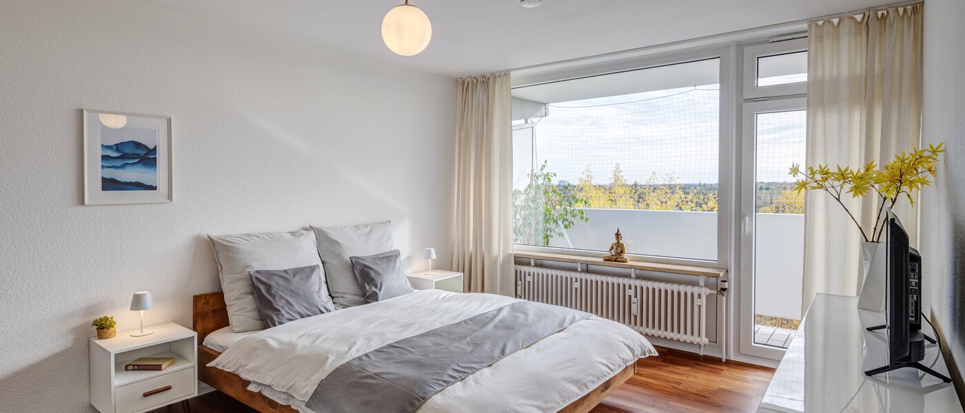 Düz München Parkstadt Solln 01 Yatak Odası 14205