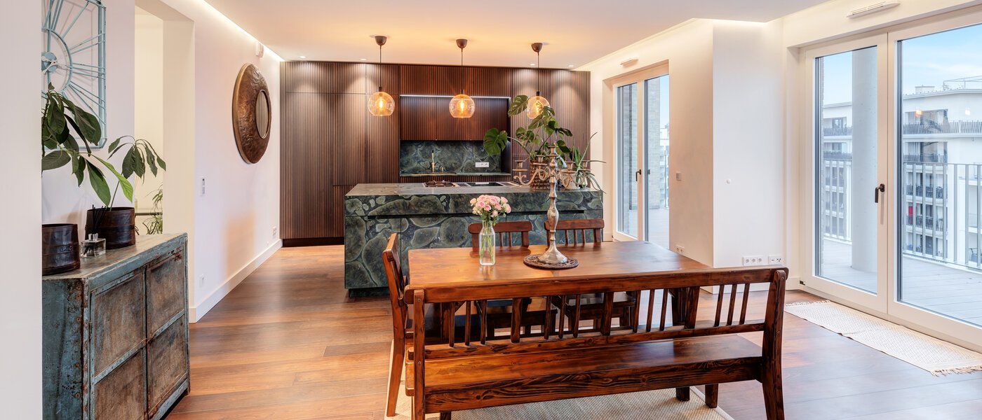 Penthouse byt München Au 01 Obývacia izba 14243