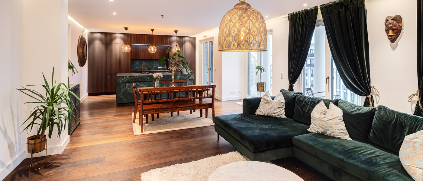 Penthouse byt München Au 02 Obývacia izba 14243