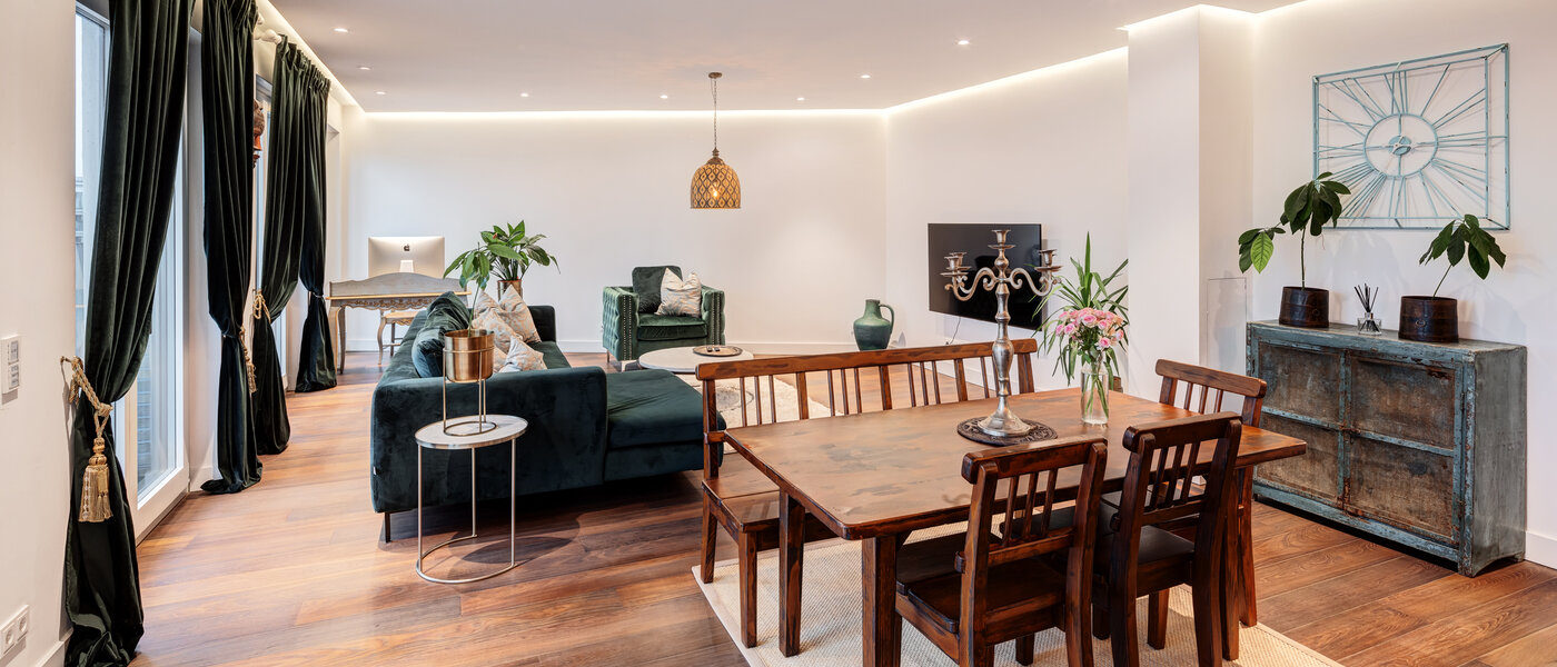 Penthouse byt München Au 03 Obývacia izba 14243