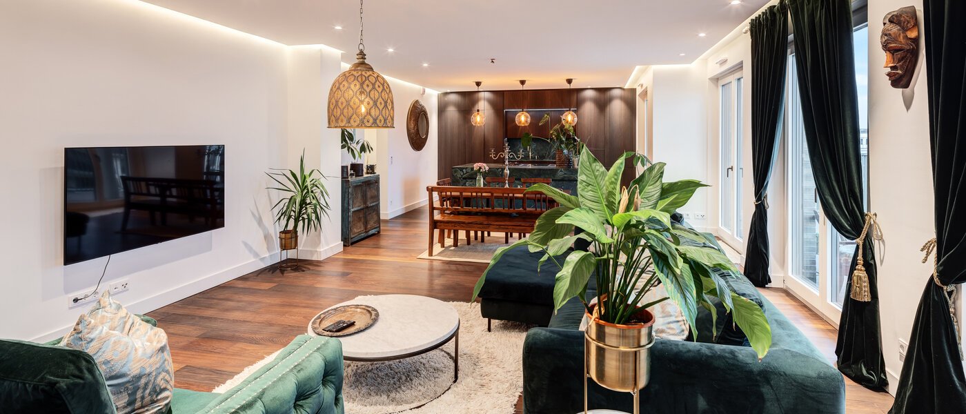 Penthouse byt München Au 04 Obývacia izba 14243