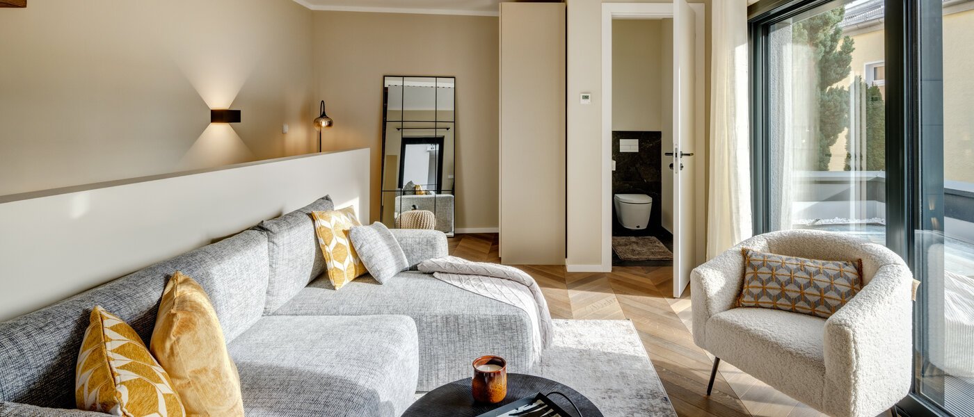 Maisonette lakás München Glockenbachviertel 05 2. nappali 14318