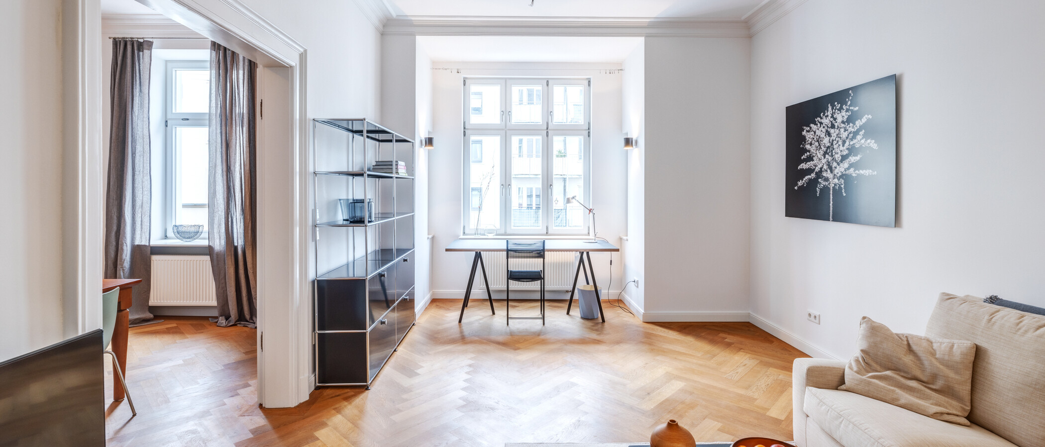 Flat München Neuhausen 01 Stue og oppholdsrom 14340