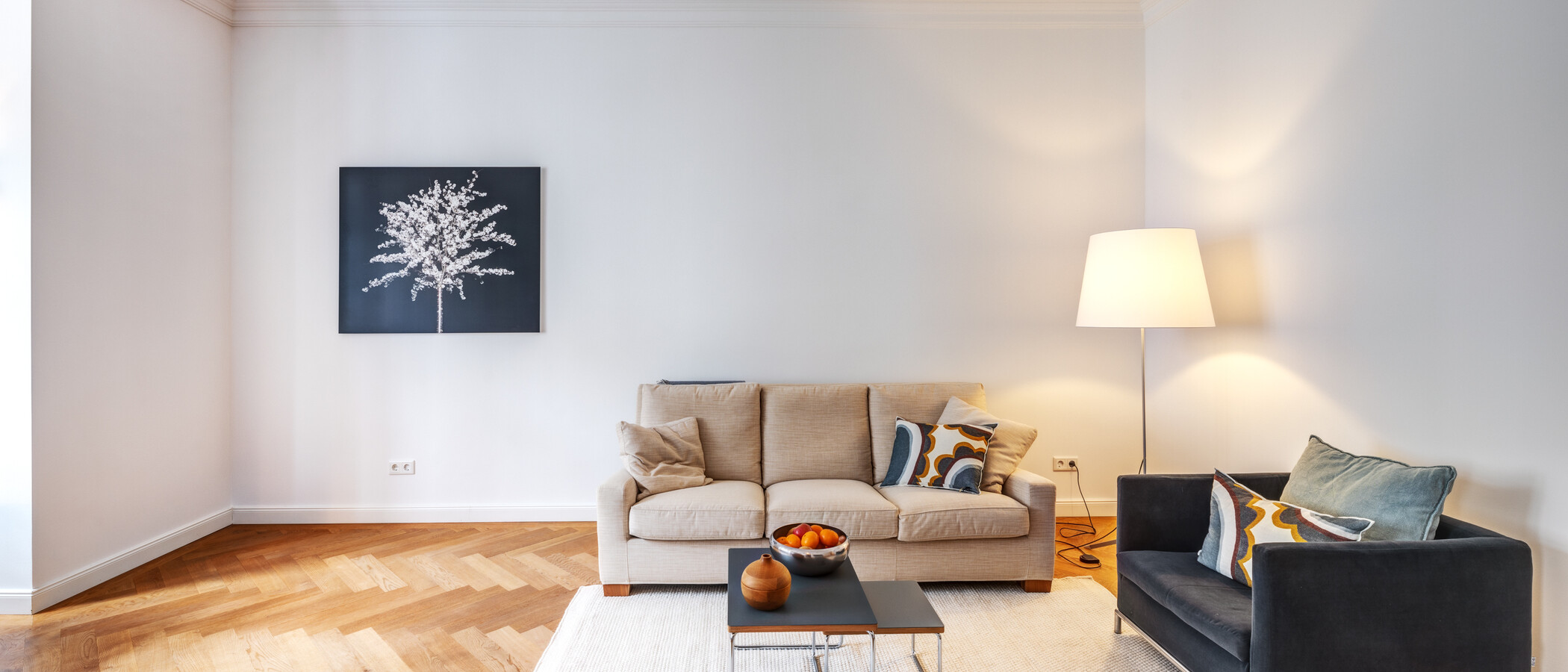Flat München Neuhausen 03 Stue og oppholdsrom 14340