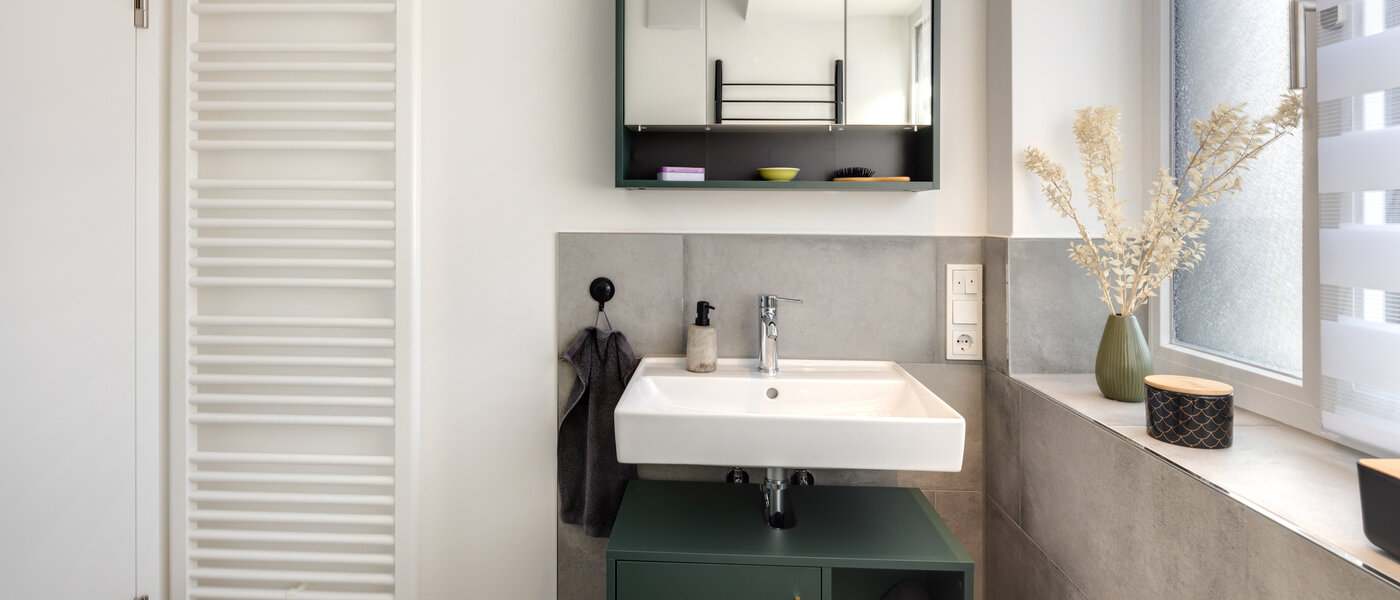 Płaski München Schwabing-West (rund um den Hohenzollernplatz) 03 Łazienka 14369