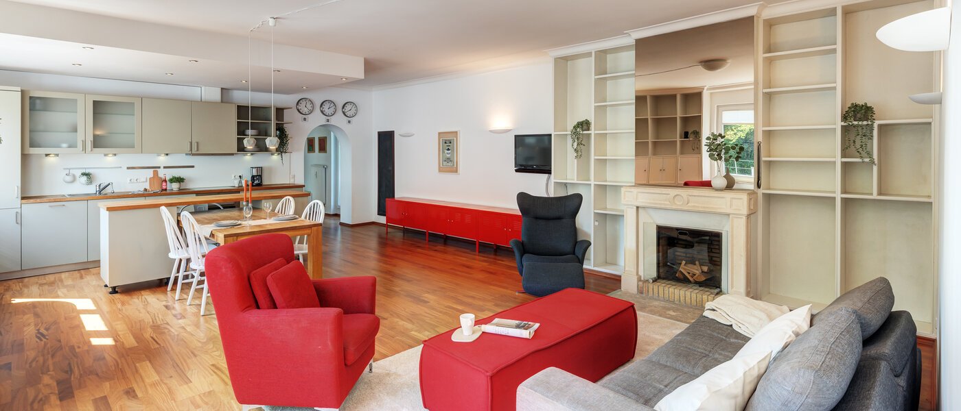 옥상 테라스 플랫 München Solln 01 거실 공간 14396