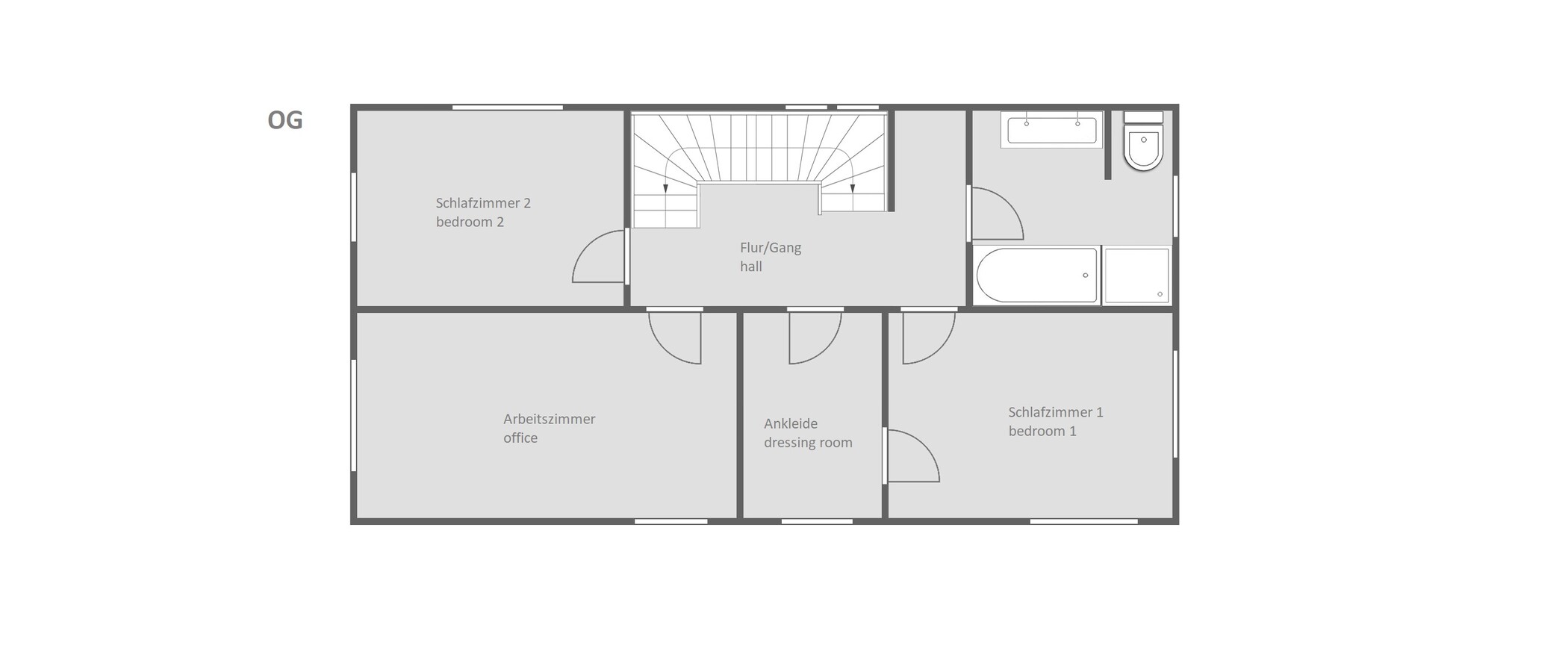 Vrijstaand huis Schäftlarn 02 Plattegrond 14427