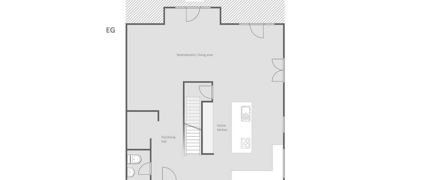 Dvojdomek Icking 01 Půdorys 14465