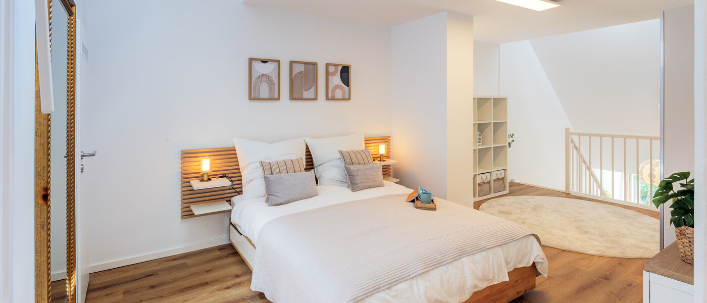 Mezonetový byt s galerií München Obersendling 01 2. prostor pro spaní 14471