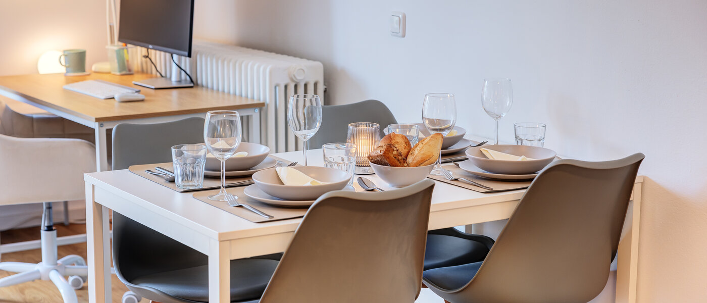 Mezonetový byt s galerií München Obersendling 02 Obývací prostor 14471