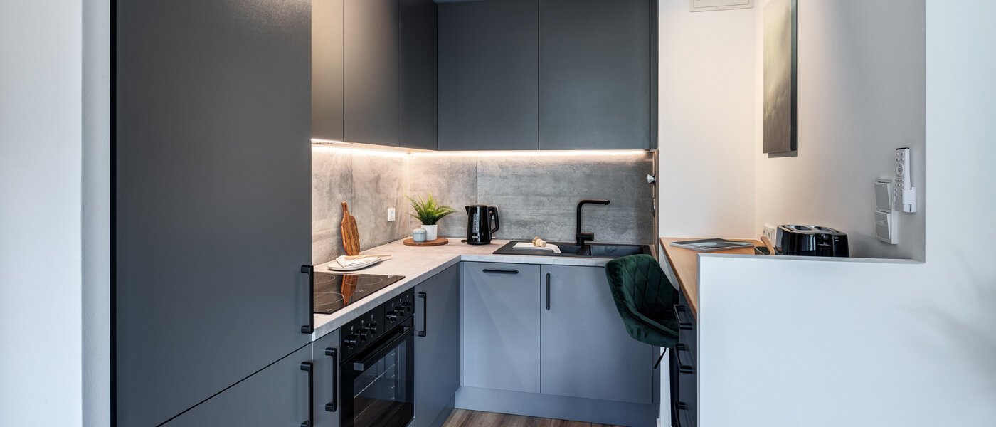 Плоский München Maxvorstadt 01 Кухня 14537