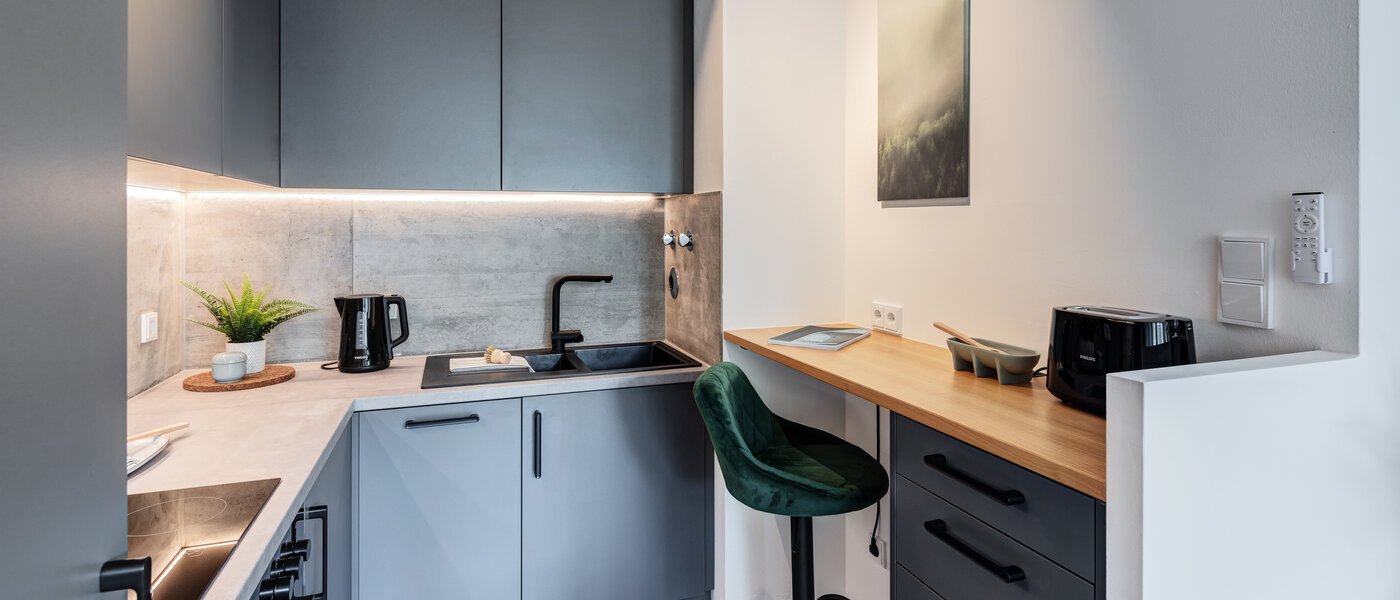 Плоский München Maxvorstadt 03 Кухня 14537