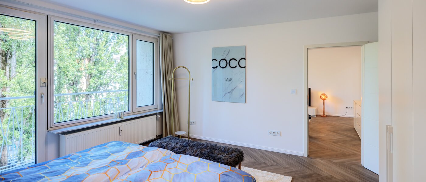 Ploché München Schwabing (rechts der Leopoldstraße) 02 Spálňa 14569