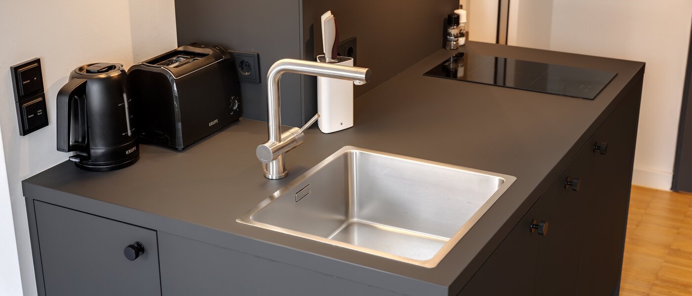 Плоский München Schwabing-West (rund um den Hohenzollernplatz) 01 Кухня 14592