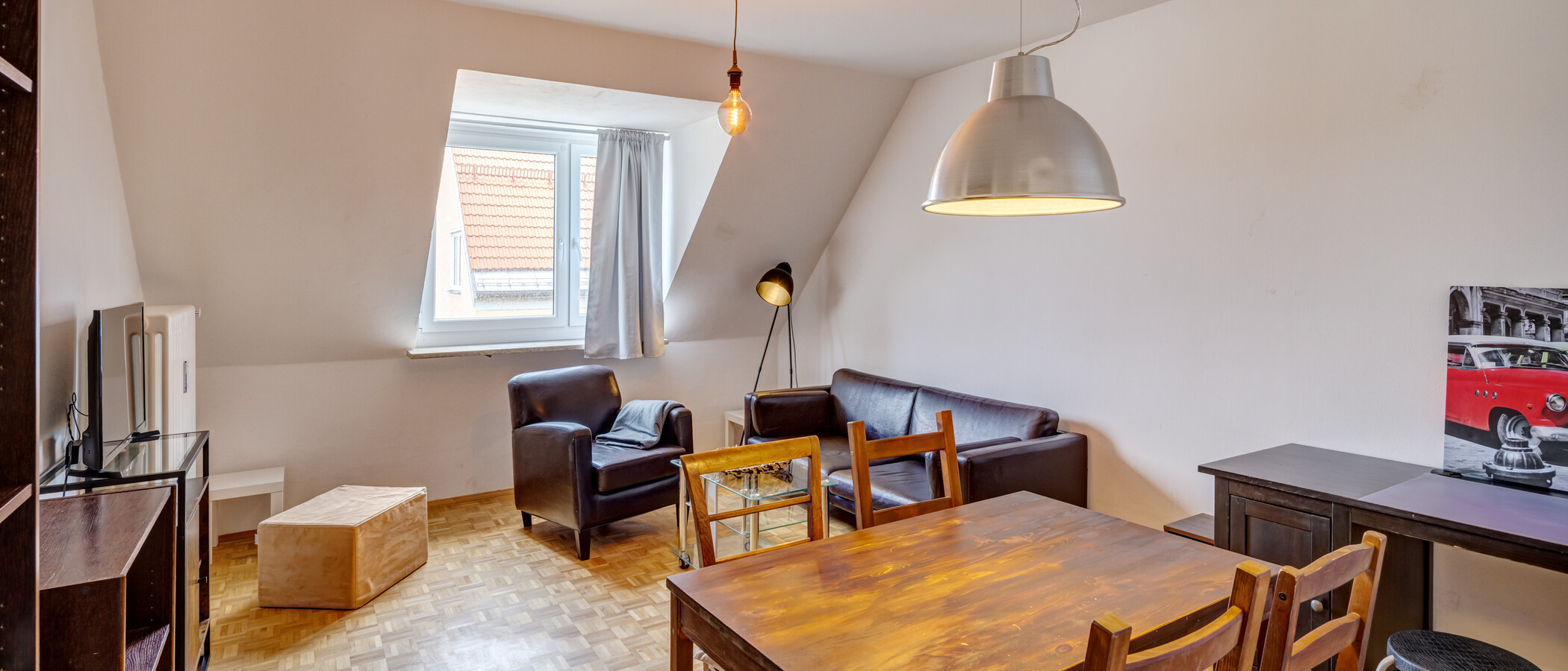 Podstrešno stanovanje München Untergiesing 01 Dnevni prostor 14653