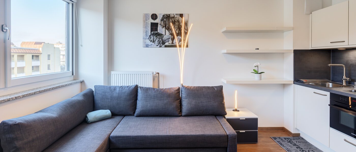 플랫 München Schwabing-West 02 거실 공간 14686