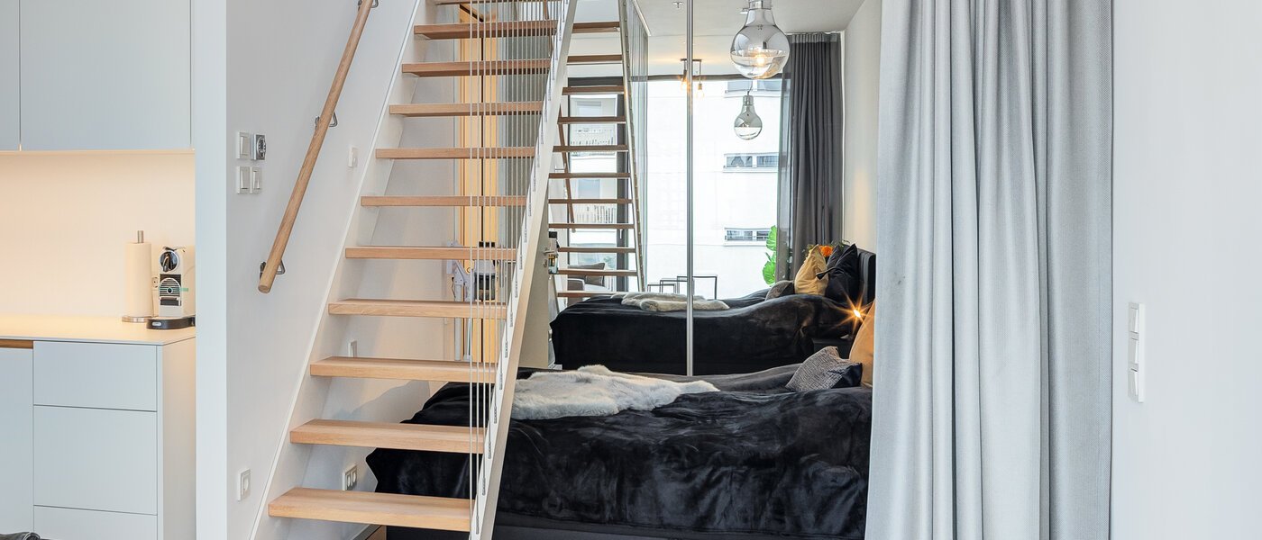 Апартамент с покривна тераса München Neuhausen 04 Спален кът 14699