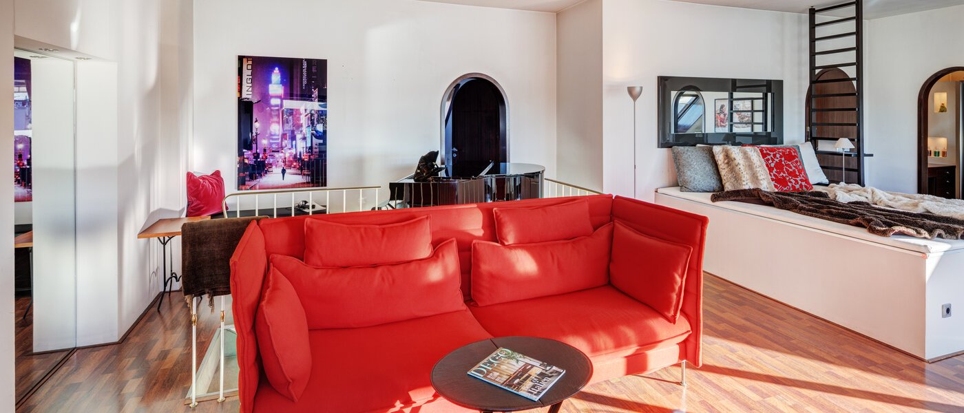 Mezonetový byt München Maxvorstadt 05 Obývacia časť 14710