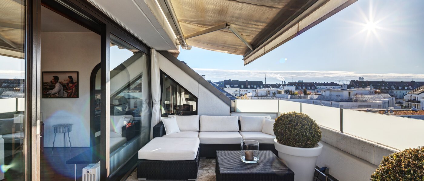 Mezonetový byt München Maxvorstadt 01 Strešná terasa 14710