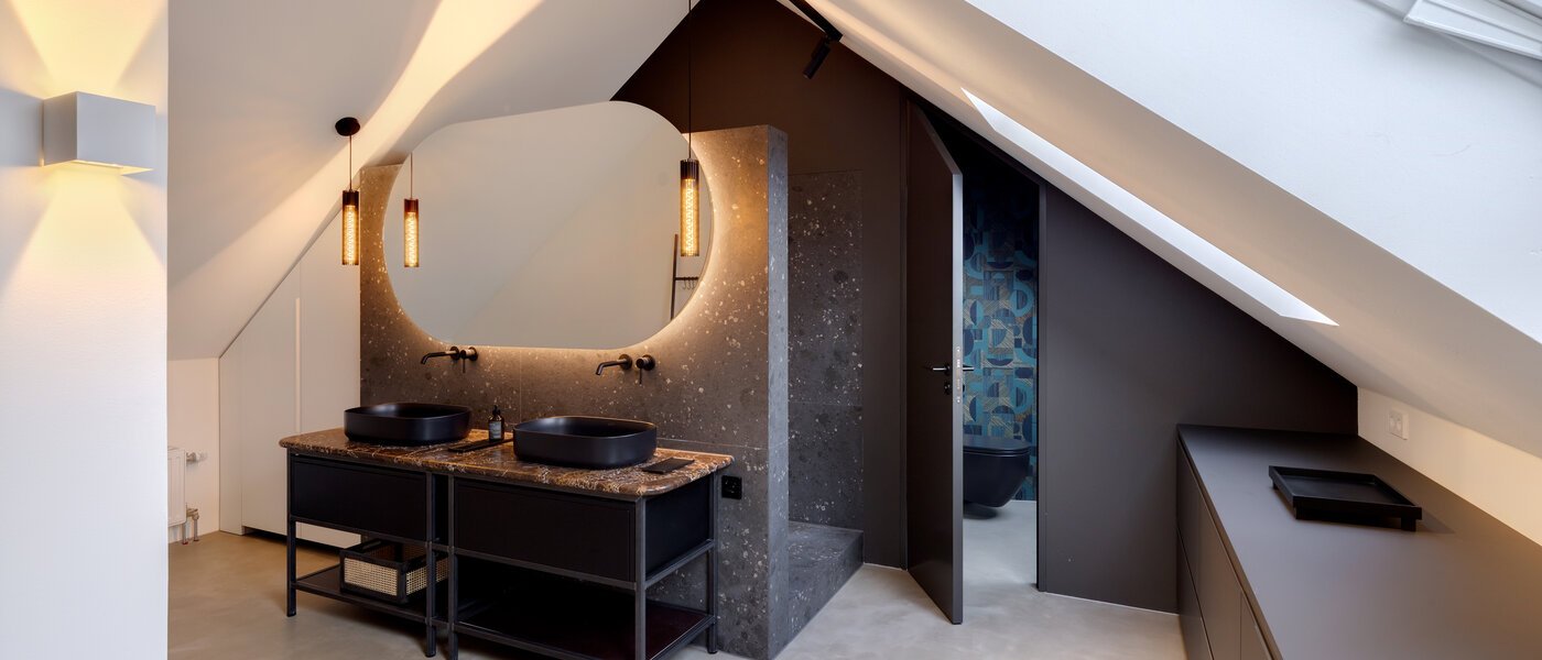 Maisonette daire München Glockenbachviertel 03 Banyo 14717