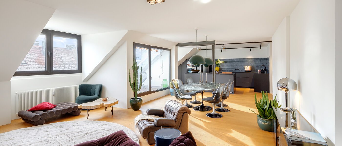 Maisonette daire München Glockenbachviertel 01 Oturma odası 14717