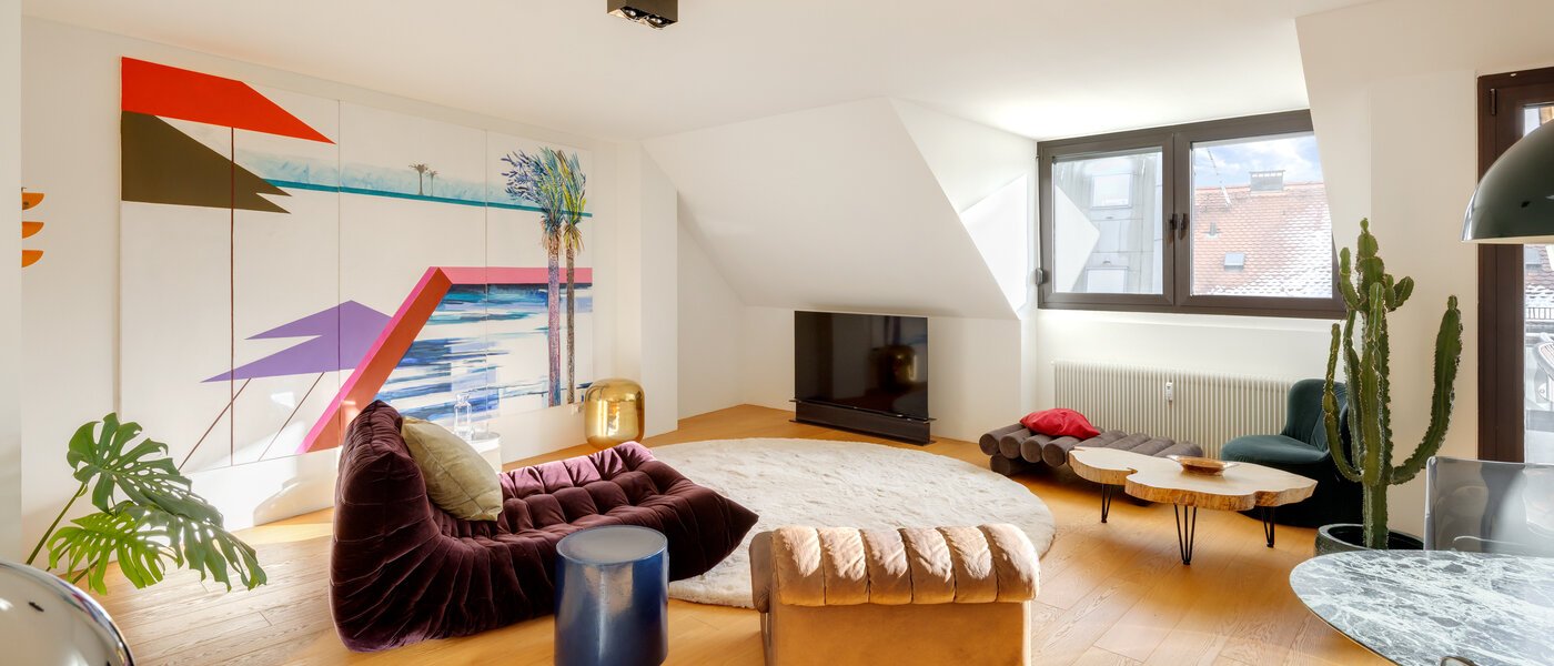 Maisonette daire München Glockenbachviertel 03 Oturma odası 14717