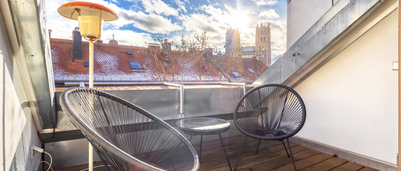 Maisonette daire München Glockenbachviertel 01 Çatı terası 14717
