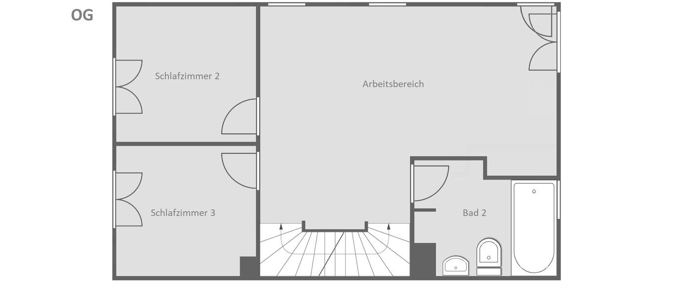 Dvostanovanjska hiša München Pasing 02 Tloris 14721
