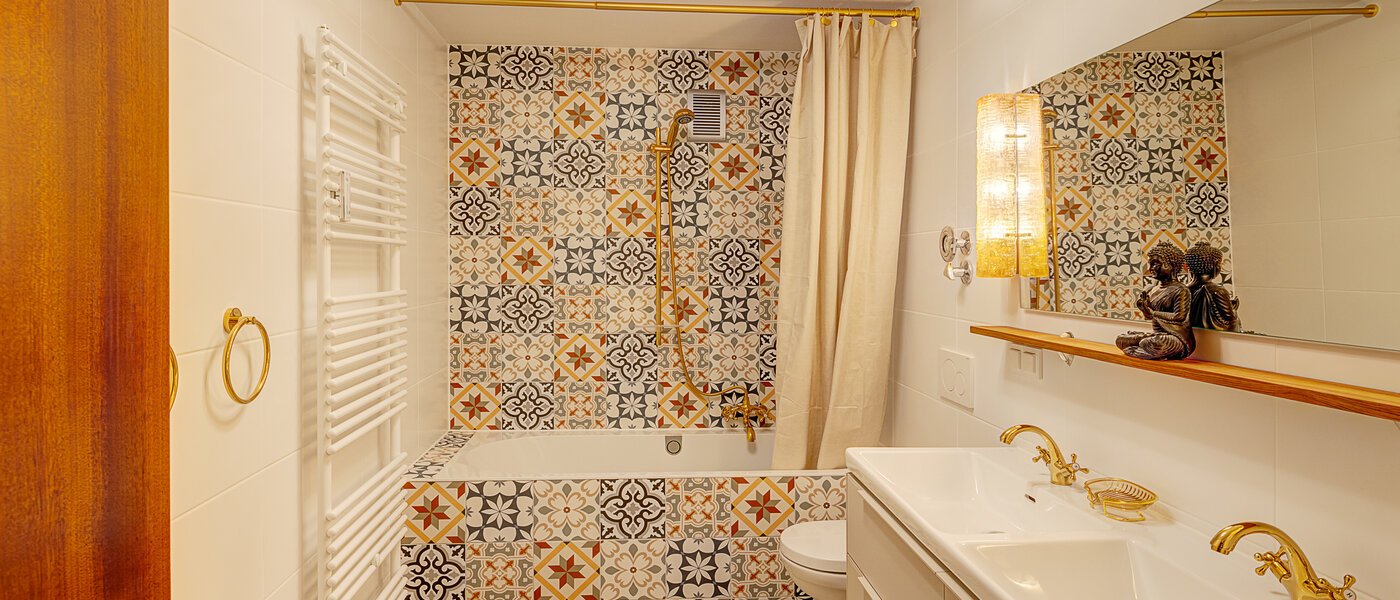 Trädgårdslägenhet München Solln 01 Badrum 14725