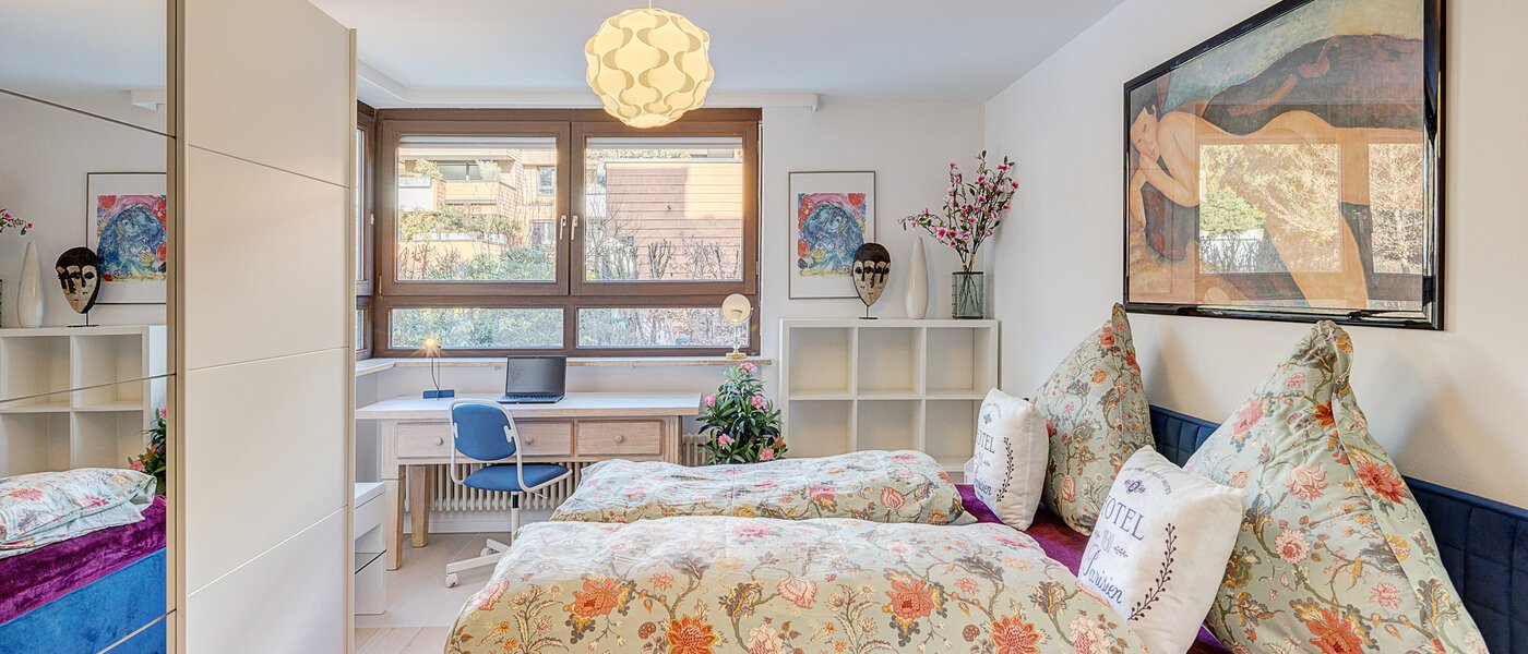 Trädgårdslägenhet München Solln 01 1:a sovrummet 14725