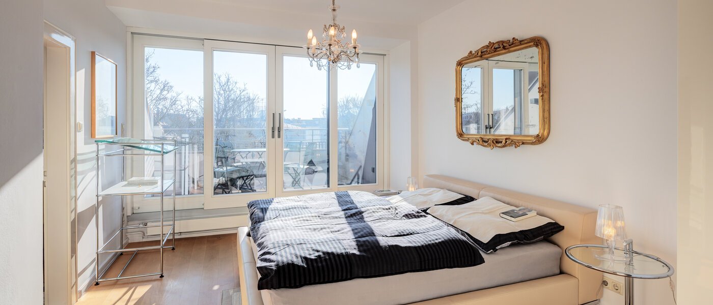 Tagterrasse-lejlighed München Schwabing-West 01 Soveværelse 14731