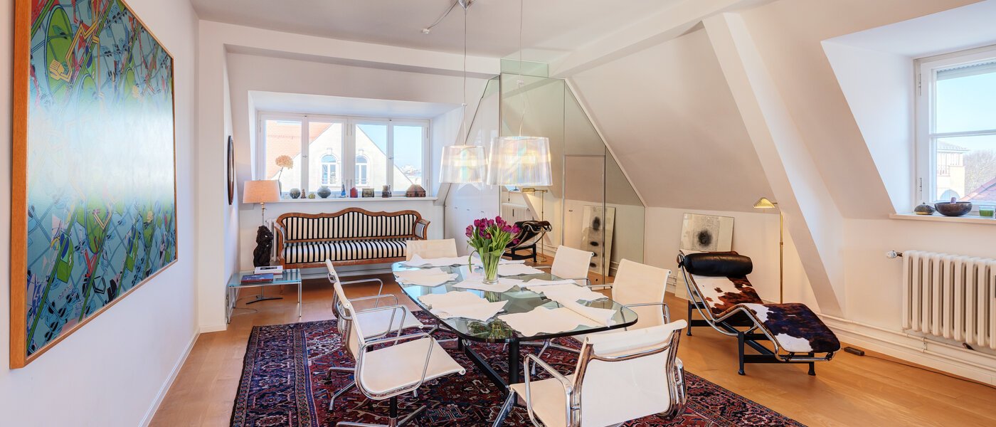 Tagterrasse-lejlighed München Schwabing-West 01 Opholdsområde 14731