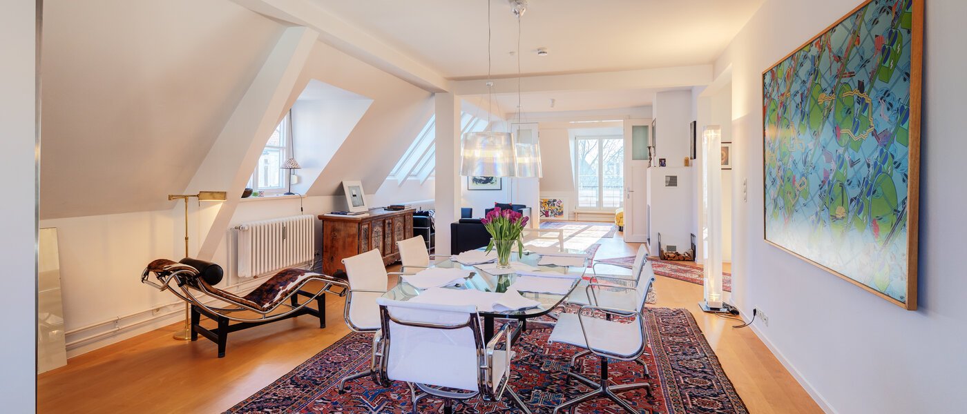 Tagterrasse-lejlighed München Schwabing-West 02 Opholdsområde 14731