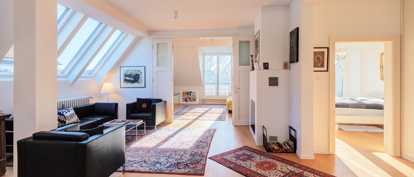 Tagterrasse-lejlighed München Schwabing-West 04 Opholdsområde 14731