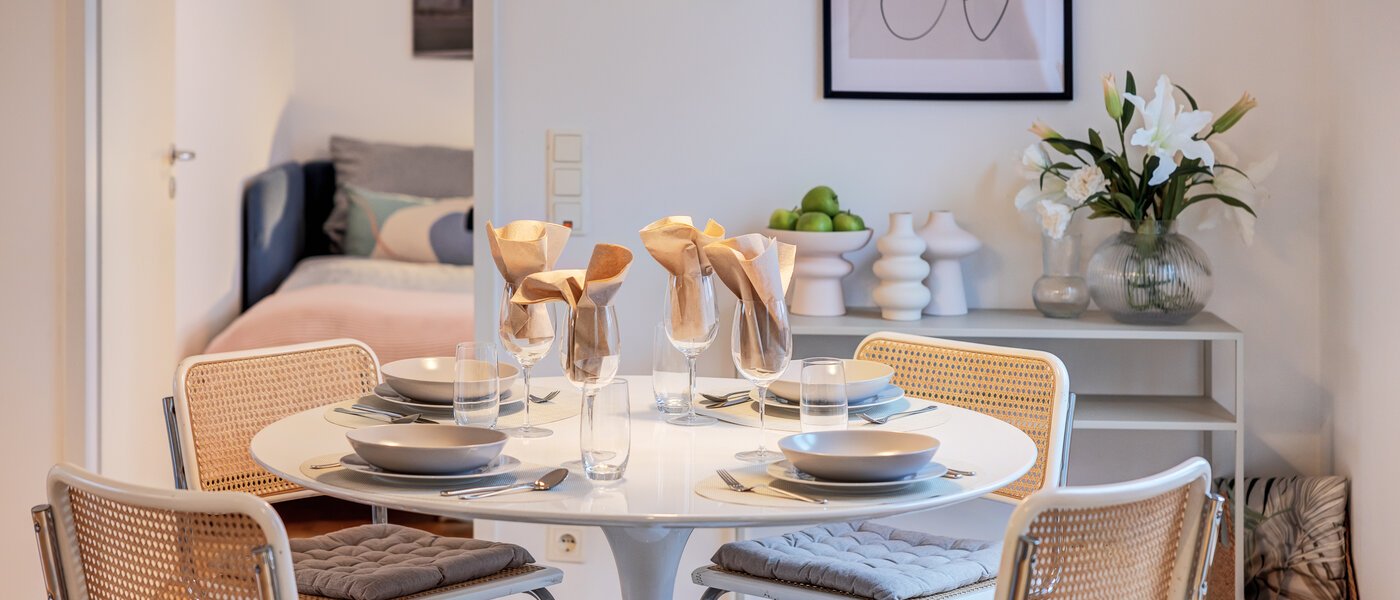 Stanovanje s strešno teraso München Maxvorstadt 02 Dnevni prostor 14758