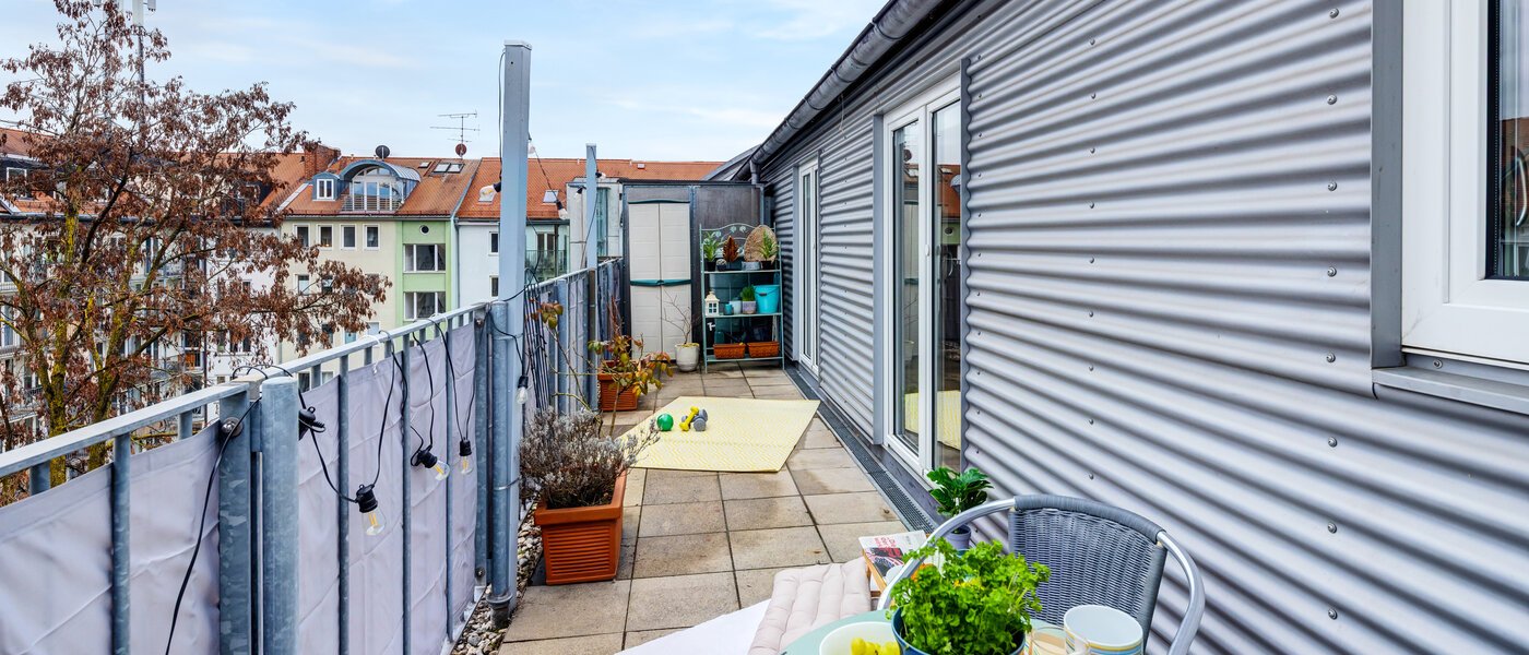Stanovanje s strešno teraso München Maxvorstadt 03 1. strešna terasa 14758