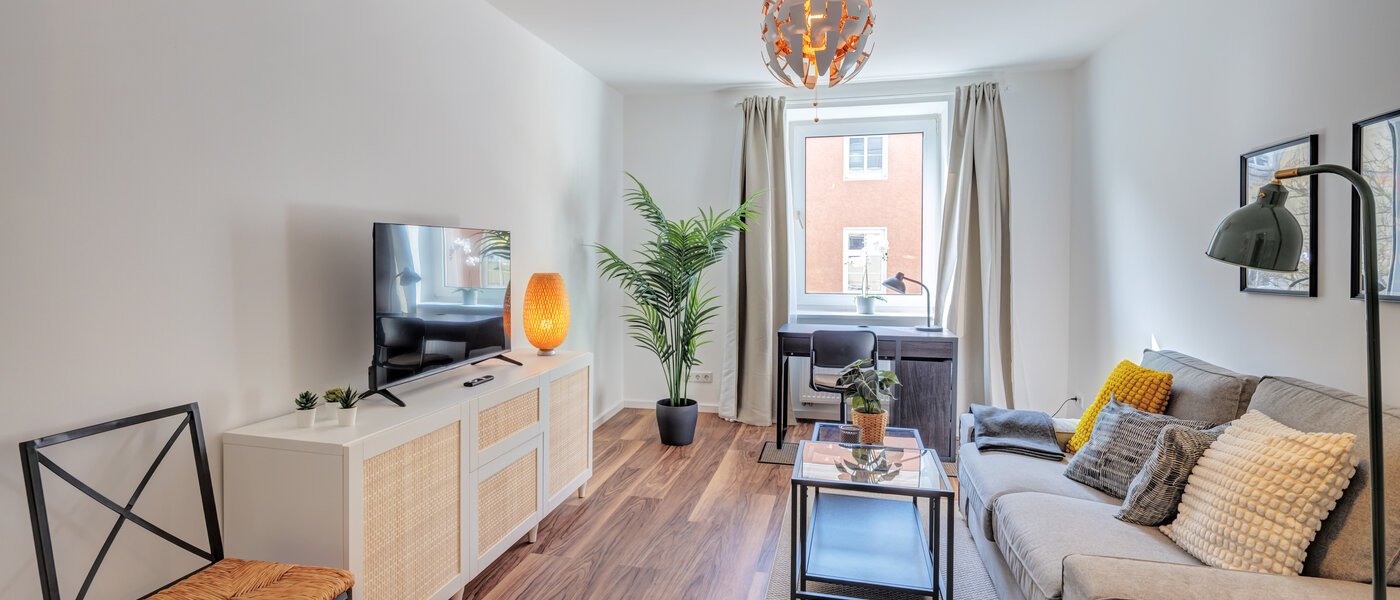 Düz München Isarvorstadt 02 Oturma odası 14764