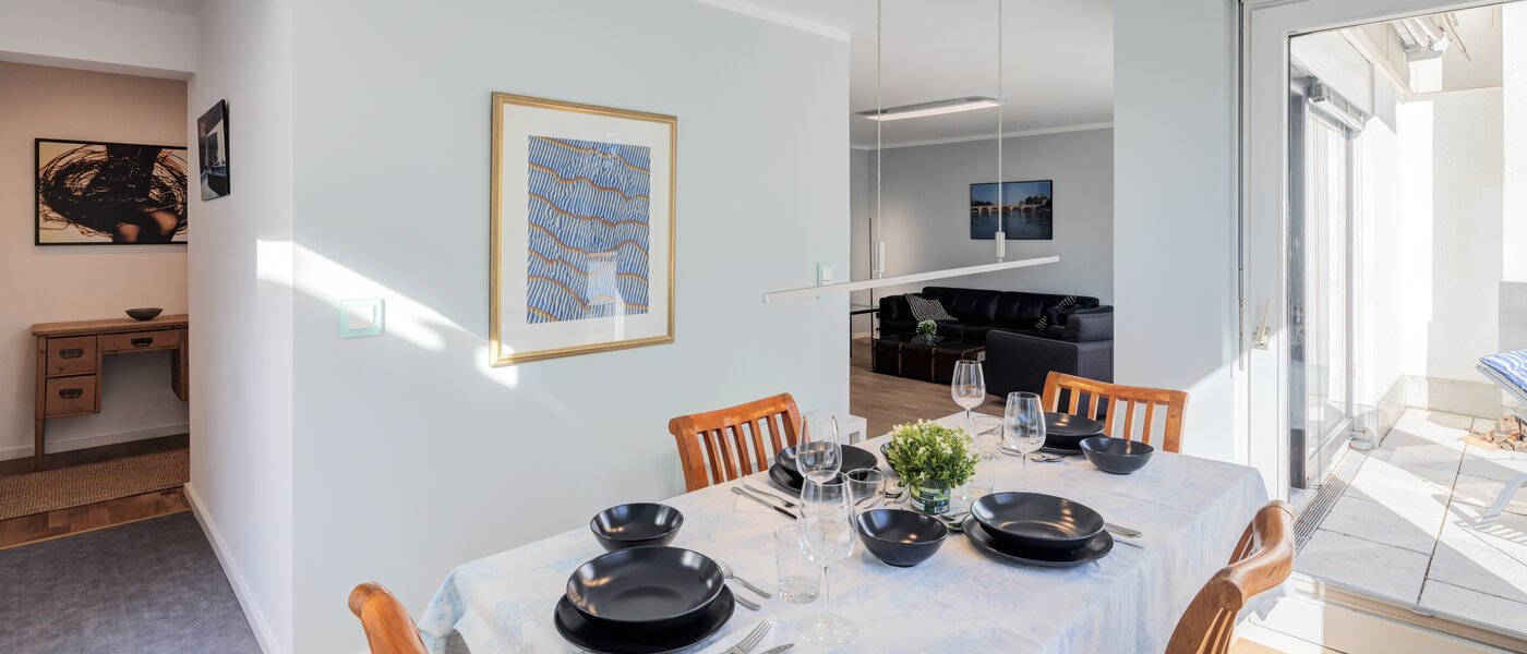 Apartamento com terraço no telhado München Nymphenburg 02 Área de refeições 14775