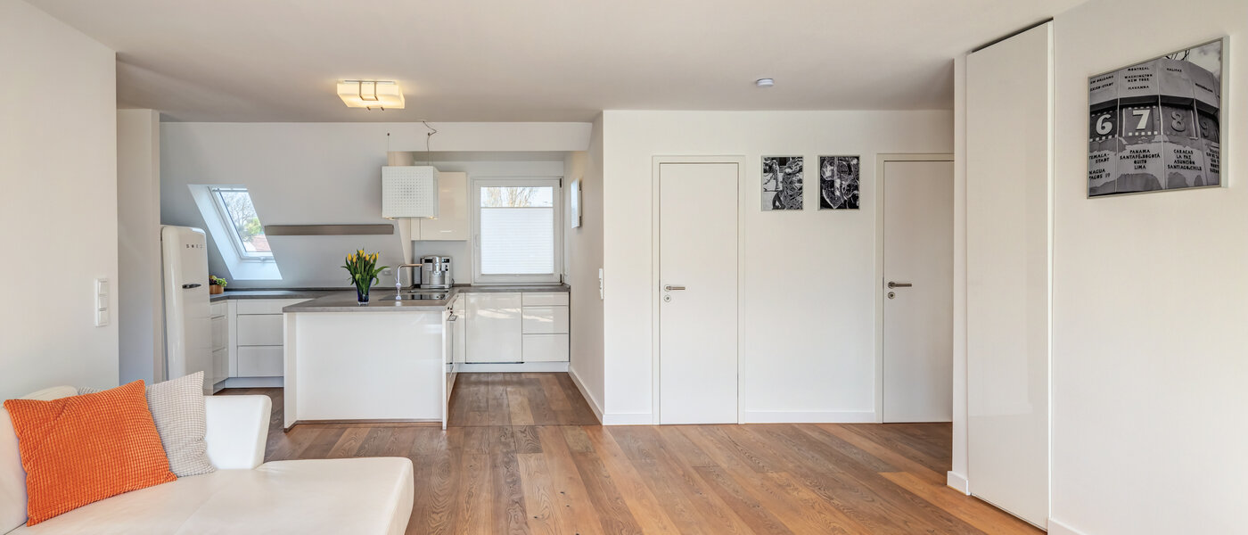 옥상 테라스 플랫 München Moosach 03 거실 공간 14797