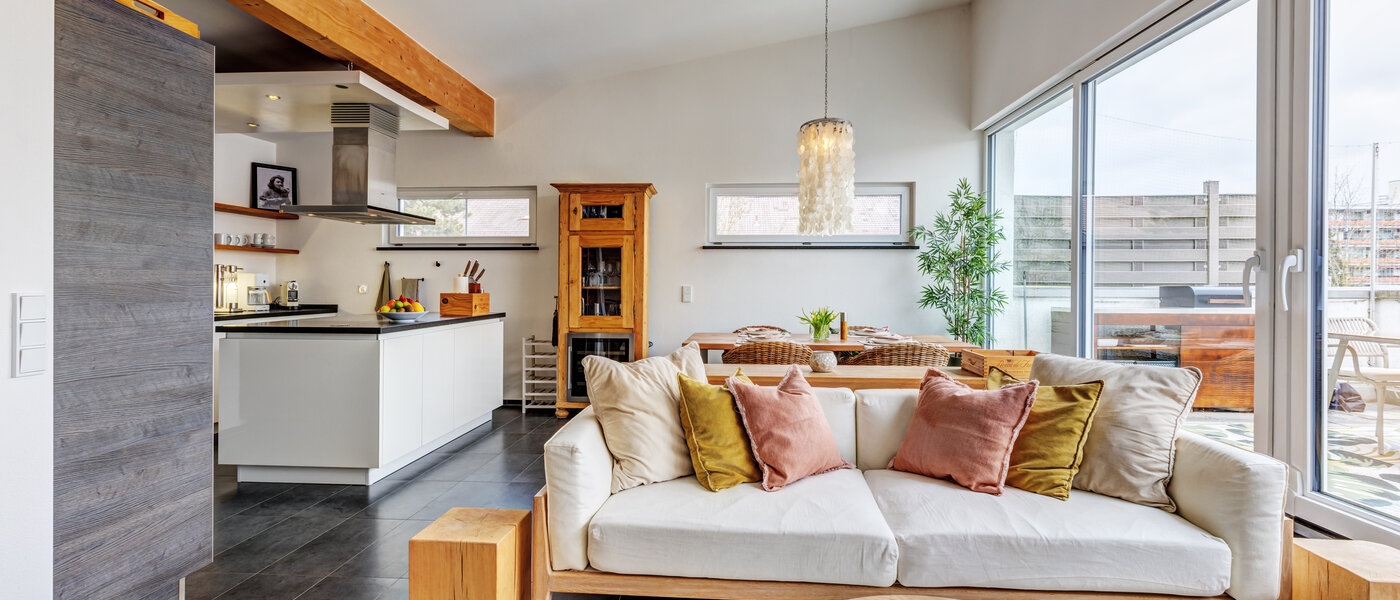 Maisonette lakás Germering 01 Nappali 14809