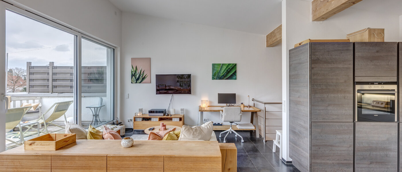 Maisonette lakás Germering 03 Nappali 14809