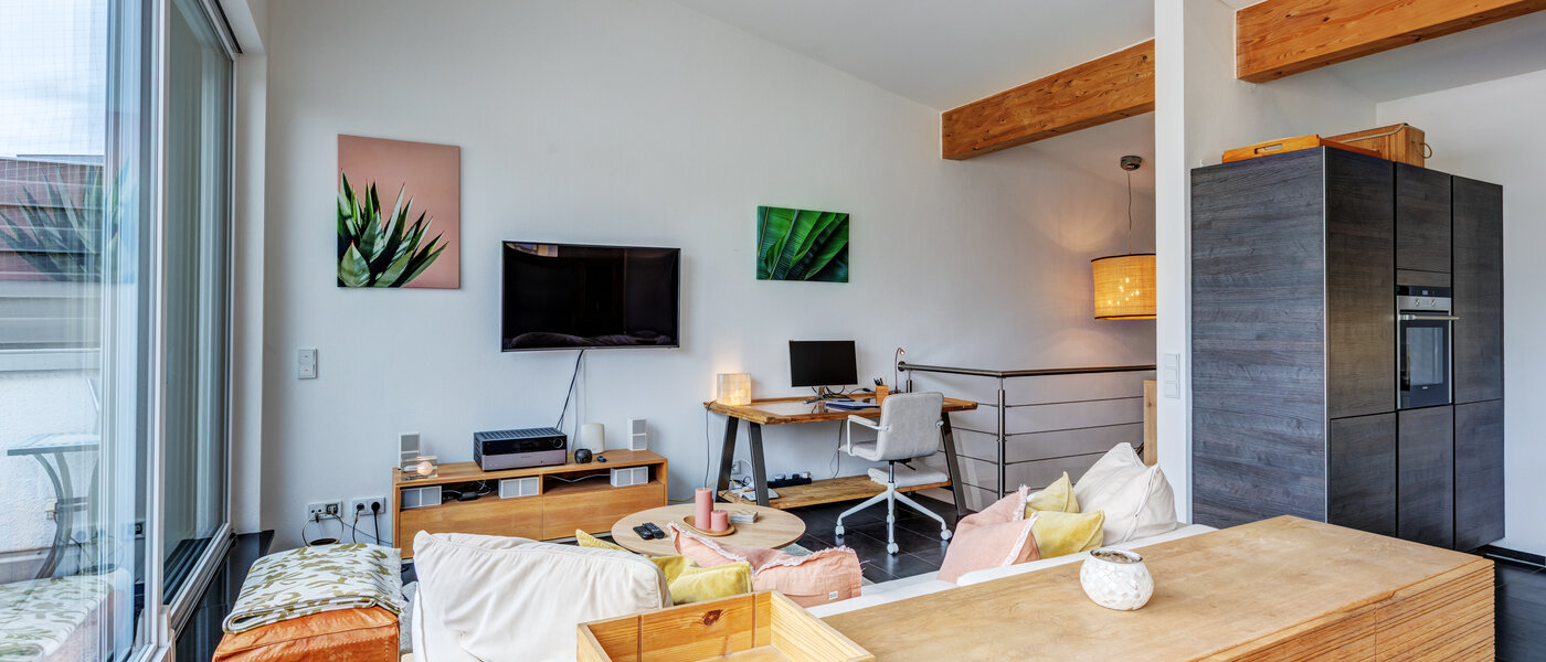 Maisonette lakás Germering 04 Nappali 14809