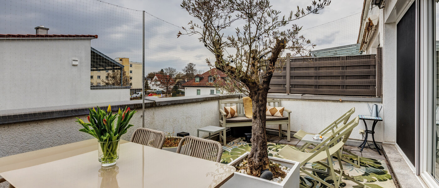 Maisonette lakás Germering 02 Tetőterasz 14809