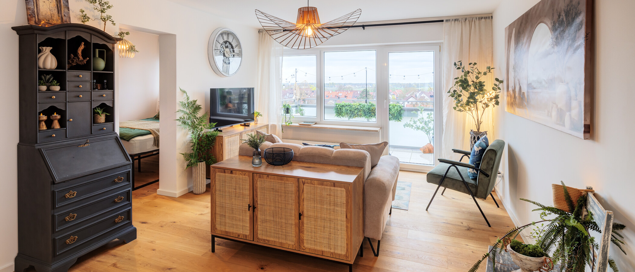 Flat Neufahrn b. Freising 01 Stue og oppholdsrom 14815