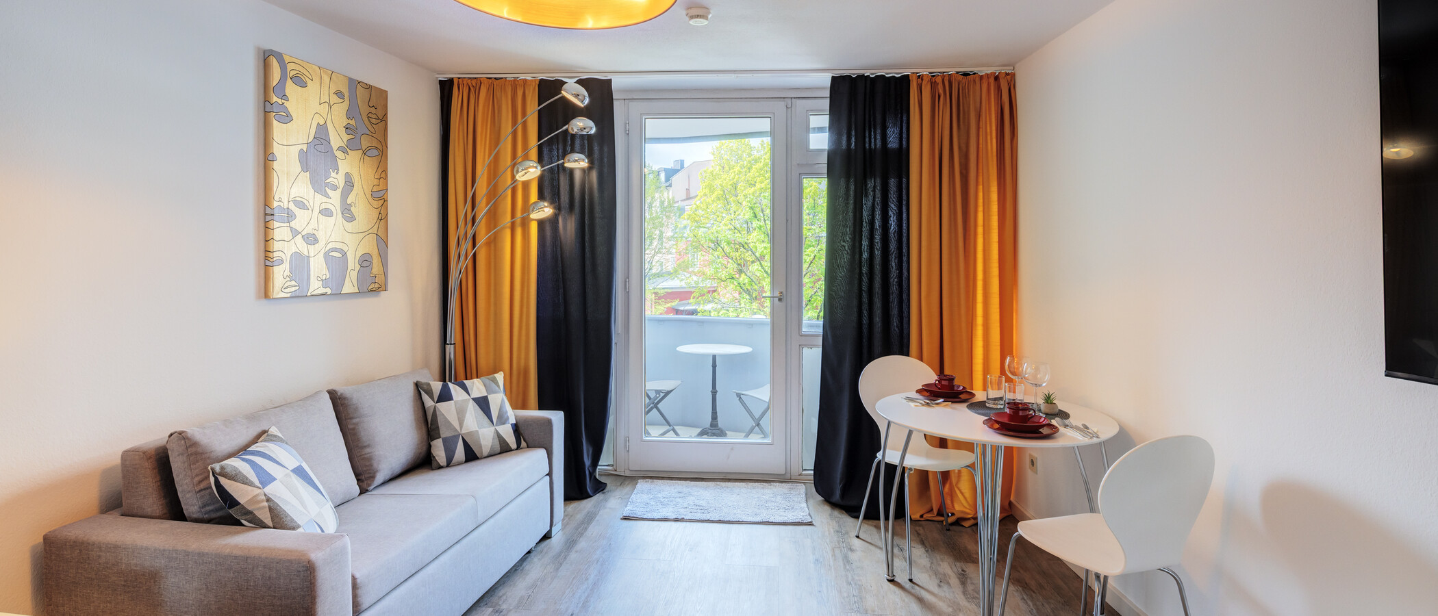 Ploché München Maxvorstadt 02 Obývací prostor 14821